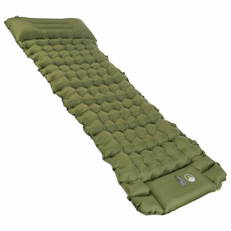 WAKEMAN OUTDOORS Sleep Pad with Foot Pump, Olive 75-CMP1117